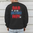 Dad Of The Birthday Boy Spider Web Birthday Party Matching Men's Sweatshirt Back Print