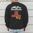 Dad Birthday Boy Train I'm 2 Two Yr Old Chugga Engine Men's Sweatshirt Back Print