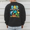 Dad Birthday Crew Sea Ocean Fish Aquarium Bday Party Men's Sweatshirt Back Print