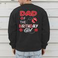 Dad Of The Birthday Girl Family Ladybug Birthday Men's Sweatshirt Back Print