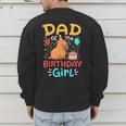 Dad Of The Birthday Girl Kids Cute Capybara Bday Family Men's Sweatshirt Back Print