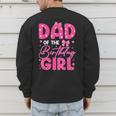 Dad Of The Birthday Girl Pink Bow Birthday Girl Family Men's Sweatshirt Back Print