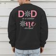 Dad Of The Birthday For Girl Winter Onederland 1st Birthday Men's Sweatshirt Back Print