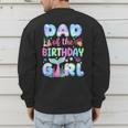 Dad Of The Birthday Mermaid Girl Family Matching Party Men's Sweatshirt Back Print
