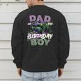 Dad Of The Birthday Monster Truck Family Matching Party Men's Sweatshirt Back Print