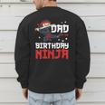 Dad Of The Birthday Ninja Daddy Party Best Father Boy Pop Men's Sweatshirt Back Print