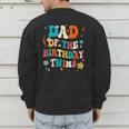 Dad Of The Birthday Twins Boys Girls Party Retro Bday Men's Sweatshirt Back Print