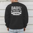 Dad Of The Birthday Twins Cute Twin Celebrate Father Daddy Men's Sweatshirt Back Print