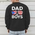 Dad Of Boys Fathers Day Retro Puerto Rico Flag Boricua Dad Men's Sweatshirt Back Print Dad Of Boys Fathers Day Retro Puerto Rico Flag Boricua Dad Men's Sweatshirt Back Print