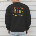 Dad Building Blocks Birthday Boy Men's Sweatshirt Back Print