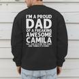 Dad Of CAMILA Father's Day Personalized Name Joke Men's Sweatshirt Back Print