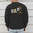 Dad Construction Excavator Family Matching Bday Party Men's Sweatshirt Back Print