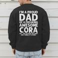 Dad Of CORA Father's Day Personalized Name Joke Men's Sweatshirt Back Print
