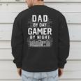 Dad By Day Gamer By Night PC Gaming Gift Men's Sweatshirt Back Print