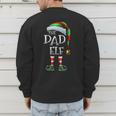 The Dad Elf Shirt Matching Family Dad Christmas Elf Men's Sweatshirt Back Print