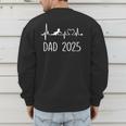Dad Est 2025 Frequency Pulse New Dad To Be Men's Sweatshirt Back Print
