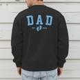 Dad Est 2026 Blue Baby Feet First Time Boy Daddy Men's Sweatshirt Back Print