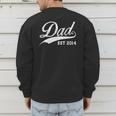 Dad Established 2014 Father's Day Men's Sweatshirt Back Print