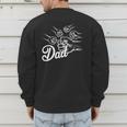 Dad Of Four Toddler Kids Fathers Day Fist Bump Family Men's Sweatshirt Back Print
