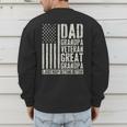 Dad Grandpa Veteran Great Grandpa Men's Sweatshirt Back Print
