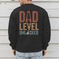 Dad Level Unlocked Father To Be New Daddy Men's Sweatshirt Back Print