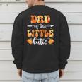 Dad Little Cutie Baby Shower Orange 1st Birthday Party Men's Sweatshirt Back Print