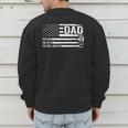 Dad The Man The Myth The Grill Master USA Flag Father's Day Men's Sweatshirt Back Print