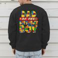 Dad And Mom Birthday Boy Building Bricks Family Party Decor Men's Sweatshirt Back Print