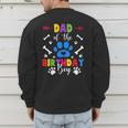 Dad And Mom Of The Birthday Boy Dog Paw Family Matching Men's Sweatshirt Back Print