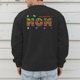 Dad And Mom Of The Birthday Boy Pixel Game Matching Family Men's Sweatshirt Back Print
