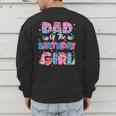 Dad And Mom Of The Birthday Girl Party Decor Family Matching Men's Sweatshirt Back Print Dad And Mom Of The Birthday Girl Party Decor Family Matching Men's Sweatshirt Back Print