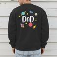 Dad Outer Space Galaxy Birthday For Family Men's Sweatshirt Back Print