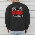 Dad Pit Crew Chief Racing Birthday Childs Party Fun Men's Sweatshirt Back Print