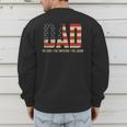 Dad Protector Hero Legend USA Flag Dad Father's Day Men's Sweatshirt Back Print