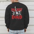 Dad Rockin One Birthday Family Matching Rock Guitar Men's Sweatshirt Back Print