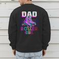 Dad Of Roller Girl Roller Skating Birthday Matching Family Men's Sweatshirt Back Print