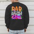Dad Under Sea Birthday Party Girls Ocean Sea Animals Themed Men's Sweatshirt Back Print