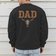 Dad Skull Fathers Day Shirt Western Rodeo Family Matching Men's Sweatshirt Back Print