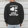 Dad Squared Fathers Day Dad Of Two Cool Daddy Of 2 Men's Sweatshirt Back Print