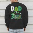 Dad Of The Three Rex Birthday Dinosaur Family Matching Men's Sweatshirt Back Print