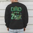 Dad Of The Two Rex Birthday Dinosaur Family Matching Men's Sweatshirt Back Print