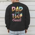 Dad Of The Two Sweet Birthday Girl Ice Cream Lovers 2nd Men's Sweatshirt Back Print
