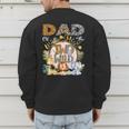 Dad Of The Two Wild Animal Safari 2Nd Birthday Party Men's Sweatshirt Back Print