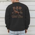 Dad Of The Wild One Cowboy Western Rodeo Party Matching Men's Sweatshirt Back Print Dad Of The Wild One Cowboy Western Rodeo Party Matching Men's Sweatshirt Back Print