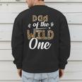 Dad Of The Wild One Zoo Themed 1st Birthday Party Men's Sweatshirt Back Print