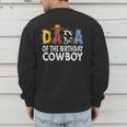Dada 1st Birthday Cowboy Western Dada Birthday Boy Men's Sweatshirt Back Print Dada 1st Birthday Cowboy Western Dada Birthday Boy Men's Sweatshirt Back Print