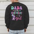 Dada Of The Birthday For Girl Dinosaur T-Rex Party Family Men's Sweatshirt Back Print