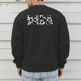 Dada Cow Print Cow Pattern Cow Dad Father's Day Daddy Cow Men's Sweatshirt Back Print