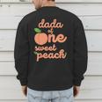 Dada Dad First Birthday One Sweet Peach Bday Family Matching Men's Sweatshirt Back Print