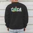 Dada Farm Animal Birthday Family Matching Party Dad Father Men's Sweatshirt Back Print